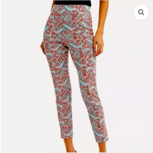 Veronica Beard Honolulu Paisley Linen Ankle Pants Size 0